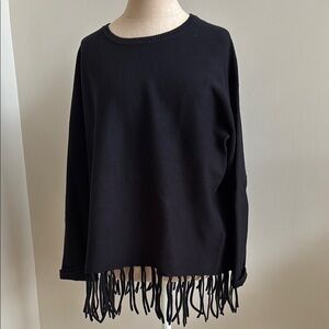 Liverpool Los Angeles women’s Dolman Sleeve Sweater with Fringe
